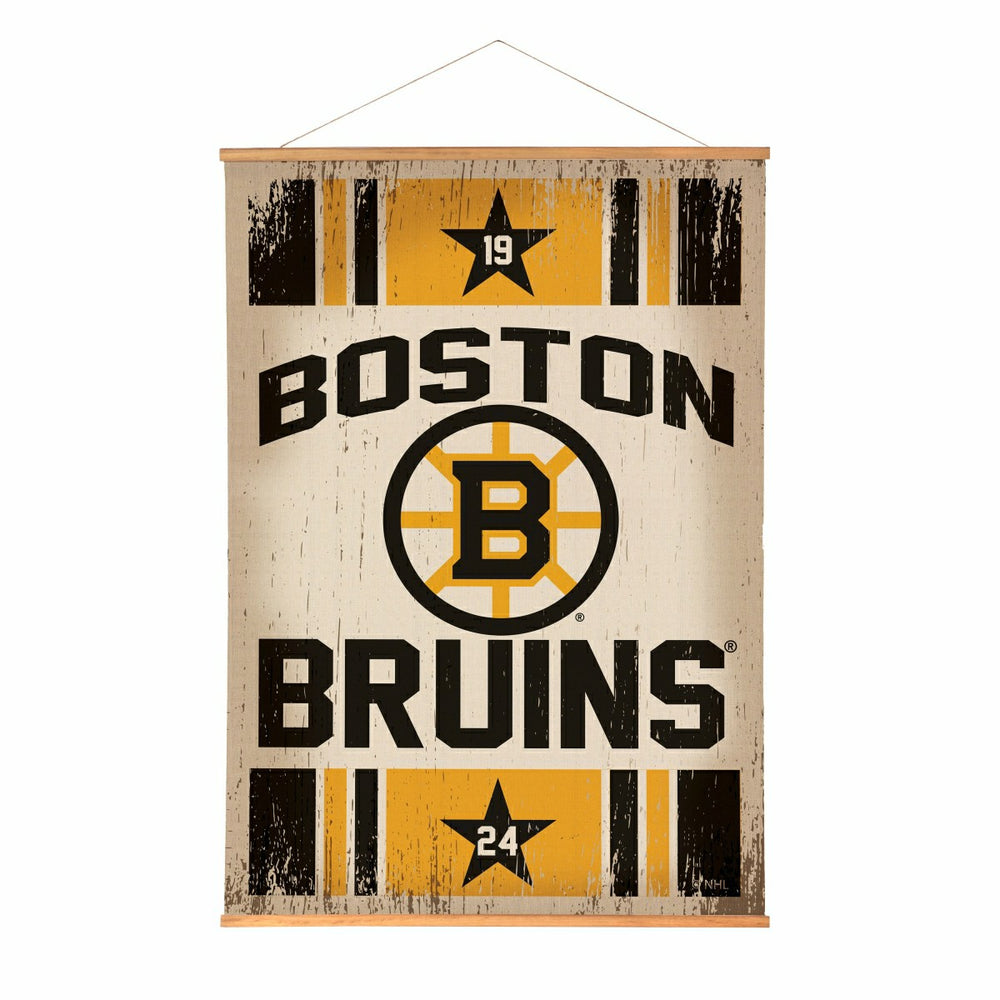 Boston Bruins, Canvas Wall Tapestry, Large, 54x36, NHL, Home