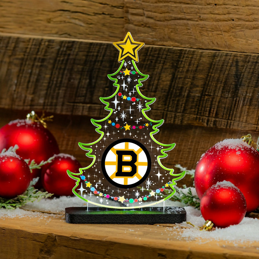 Boston Bruins Hockey Holiday Tree Desklite LED Decor, NHL, Home
