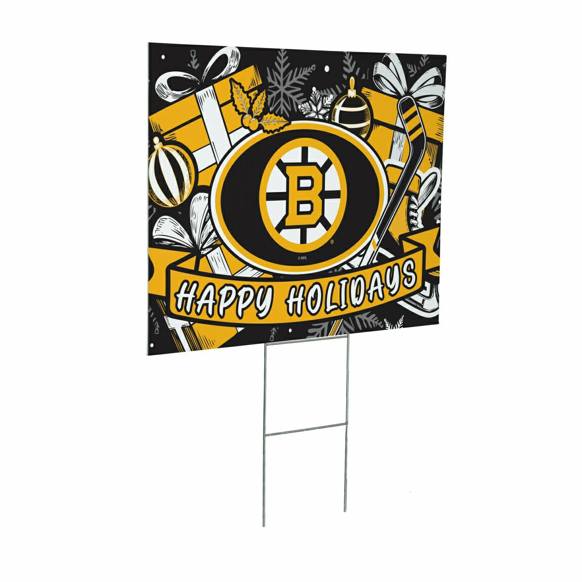 Boston Bruins Yard Sign, Holiday, NHL, Home