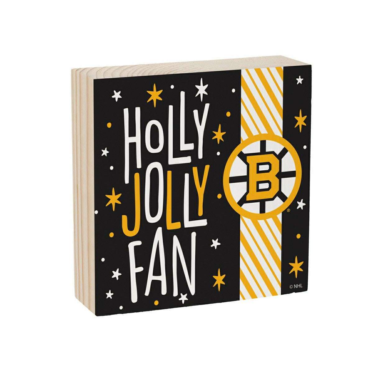 Boston Bruins Block, Holiday, 6x6, NHL, Home