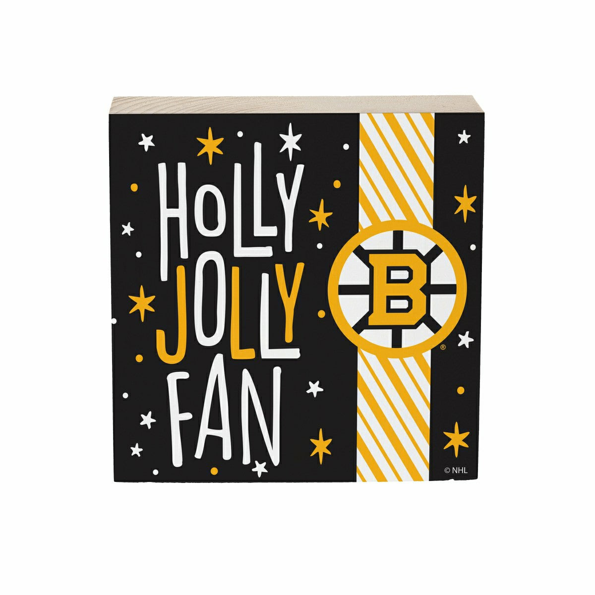 Boston Bruins Block, Holiday, 6x6, NHL, Home