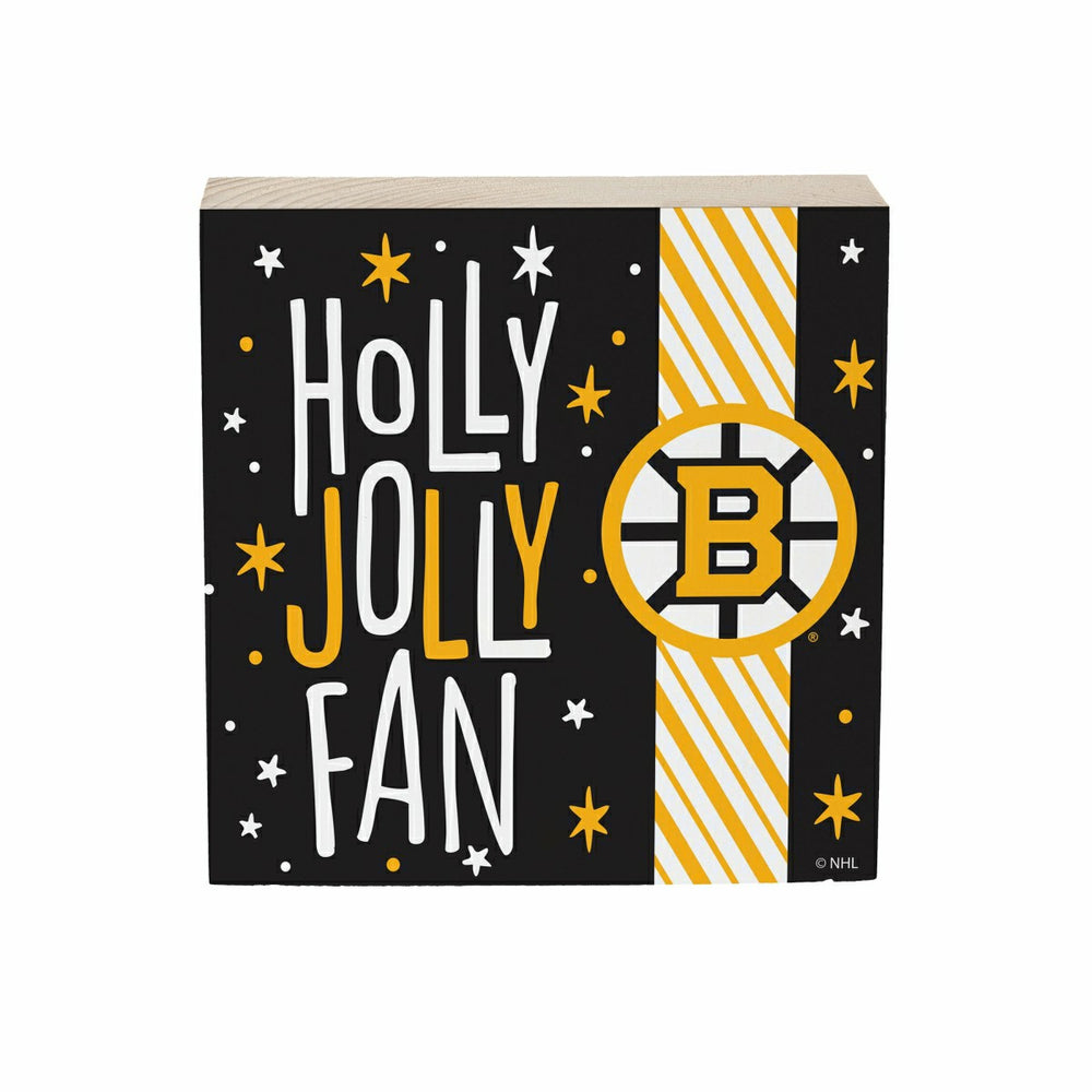 Boston Bruins Block, Holiday, 6x6, NHL, Home