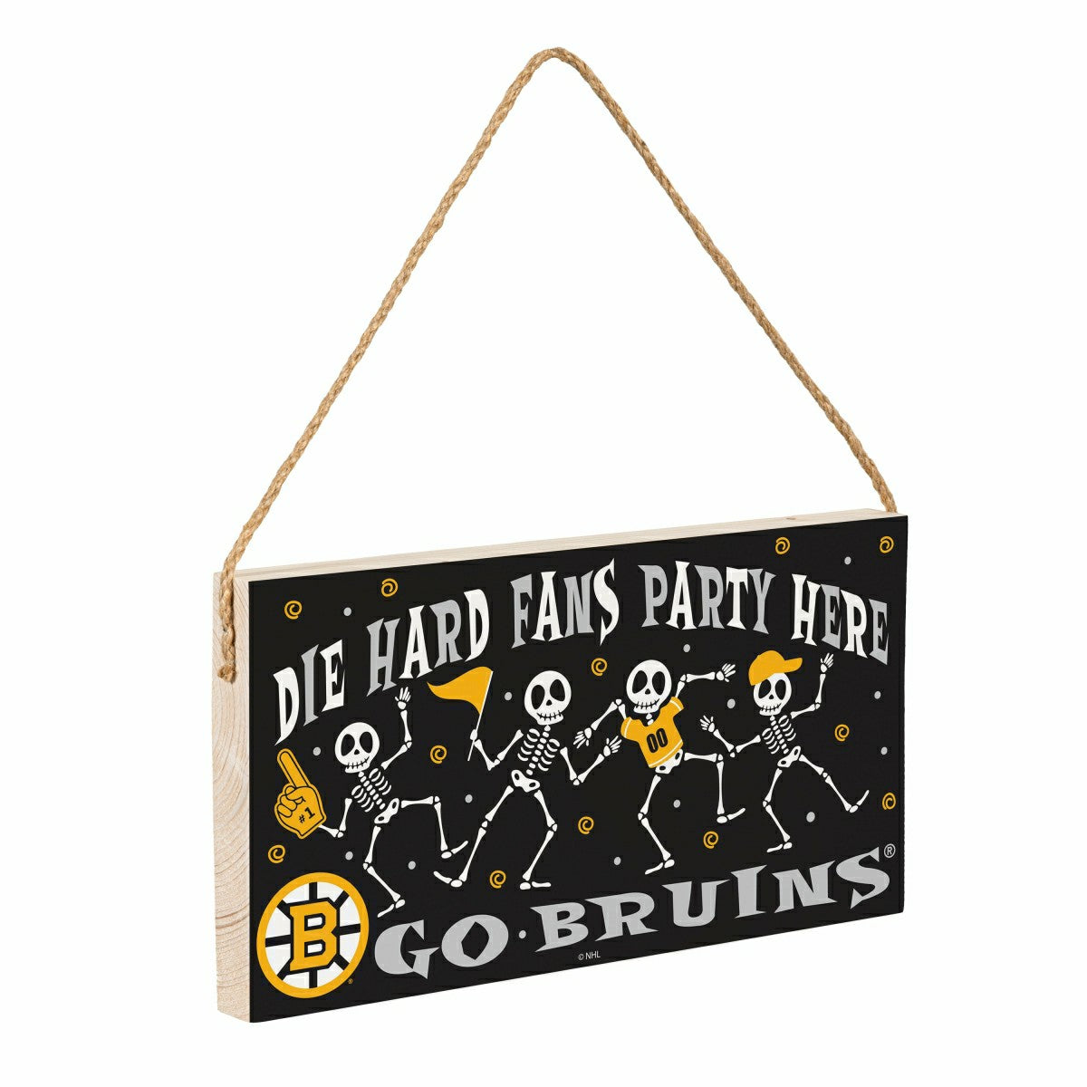 Boston Bruins Halloween Wood Wall Sign, 6x11, NHL, Home