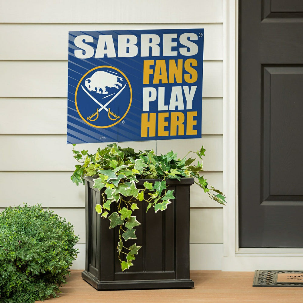 Buffalo Sabres Coroplast Yard Sign "Fans Play Here", NHL, Home