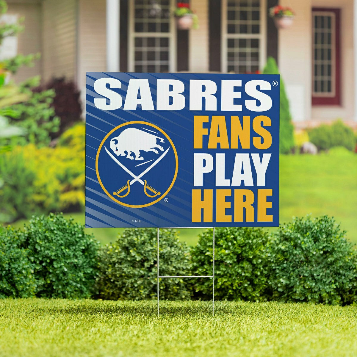 Buffalo Sabres Coroplast Yard Sign "Fans Play Here", NHL, Home