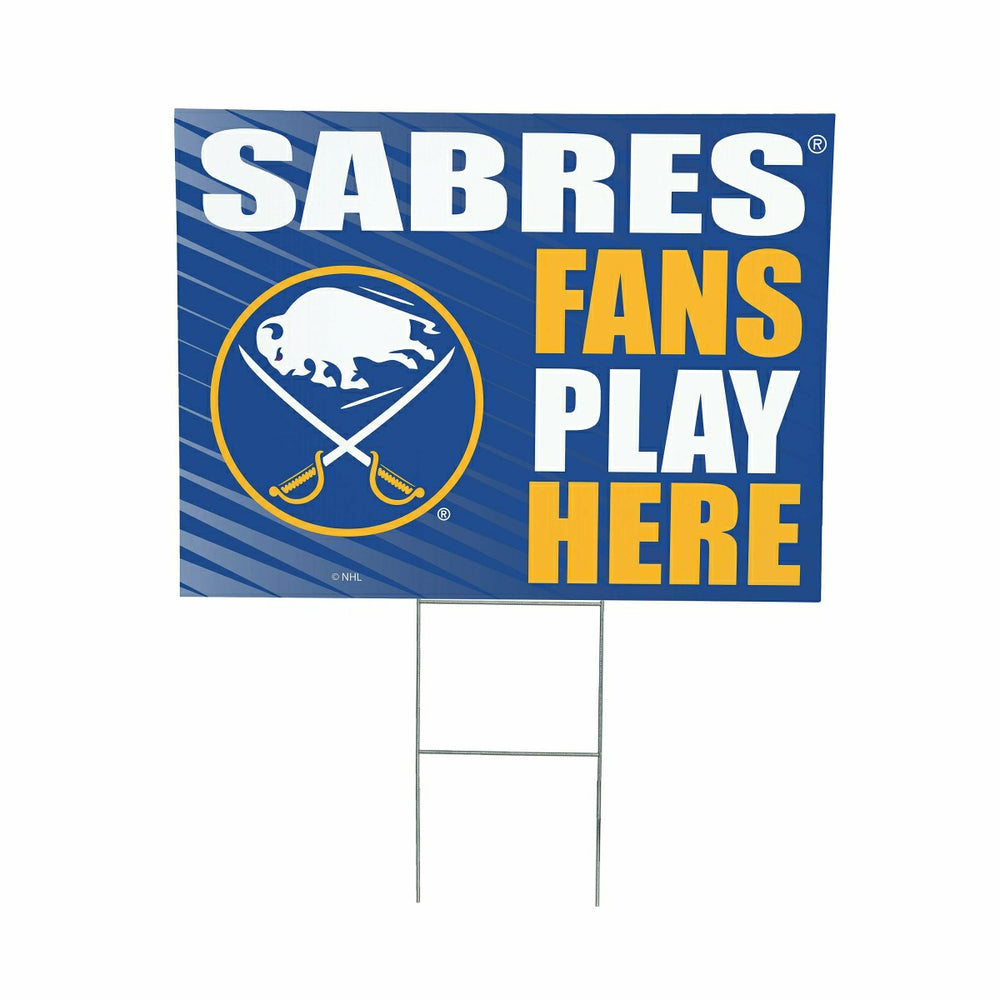 Buffalo Sabres Coroplast Yard Sign "Fans Play Here", NHL, Home