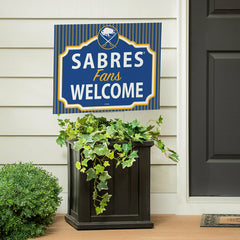 Buffalo Sabres Coroplast Yard Sign, "Fans Welcome", NHL, Home