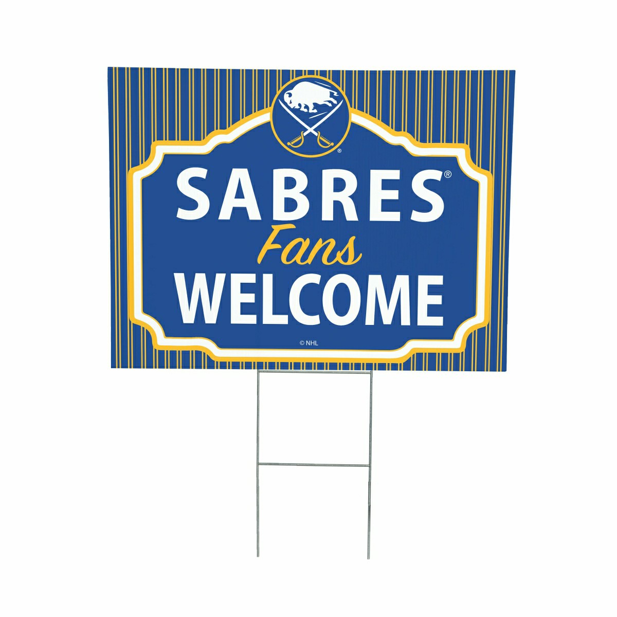 Buffalo Sabres Coroplast Yard Sign, "Fans Welcome", NHL, Home