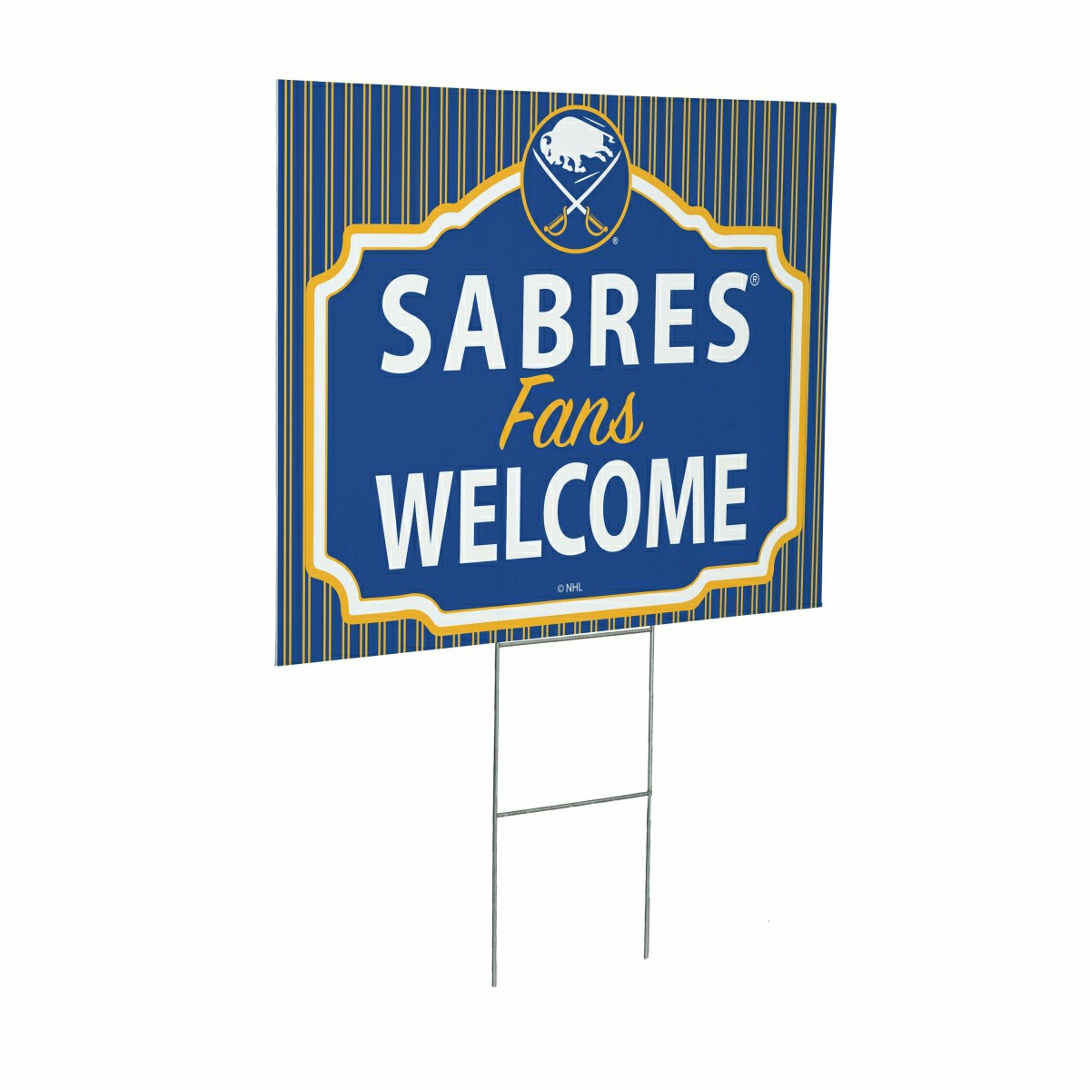 Buffalo Sabres Coroplast Yard Sign, "Fans Welcome", NHL, Home