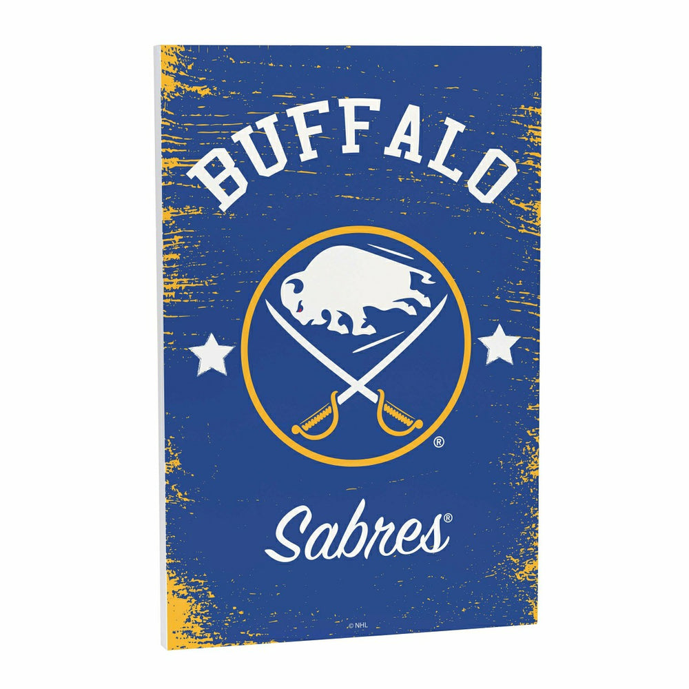 Buffalo Sabres Wood Wall Sign, 16x24, NHL, Home