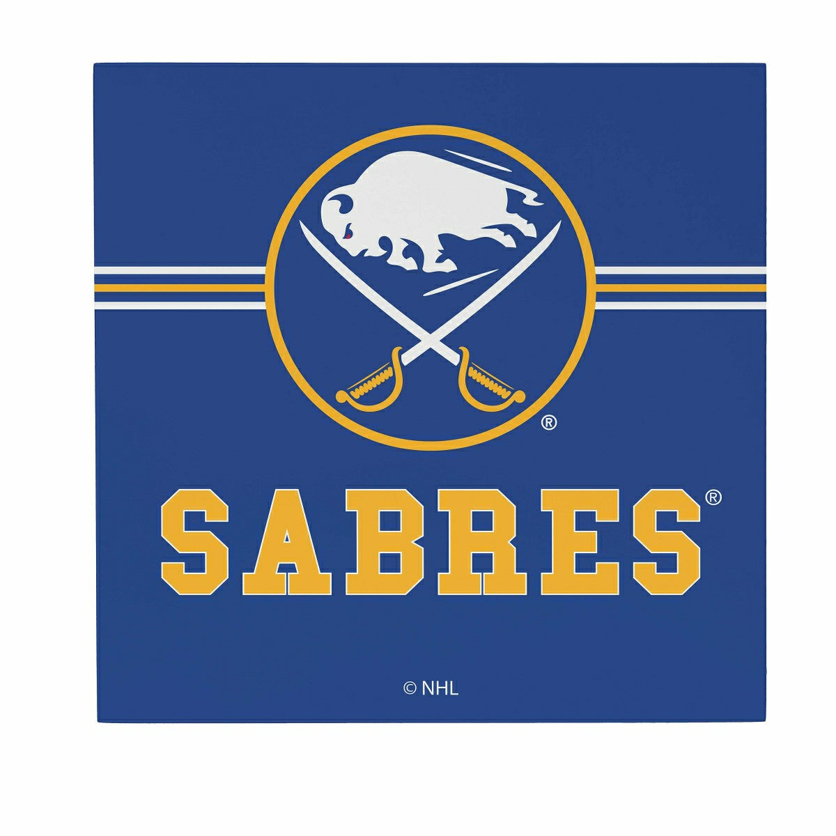 Buffalo Sabres Wood Wall Sign, 12x12, NHL, Home
