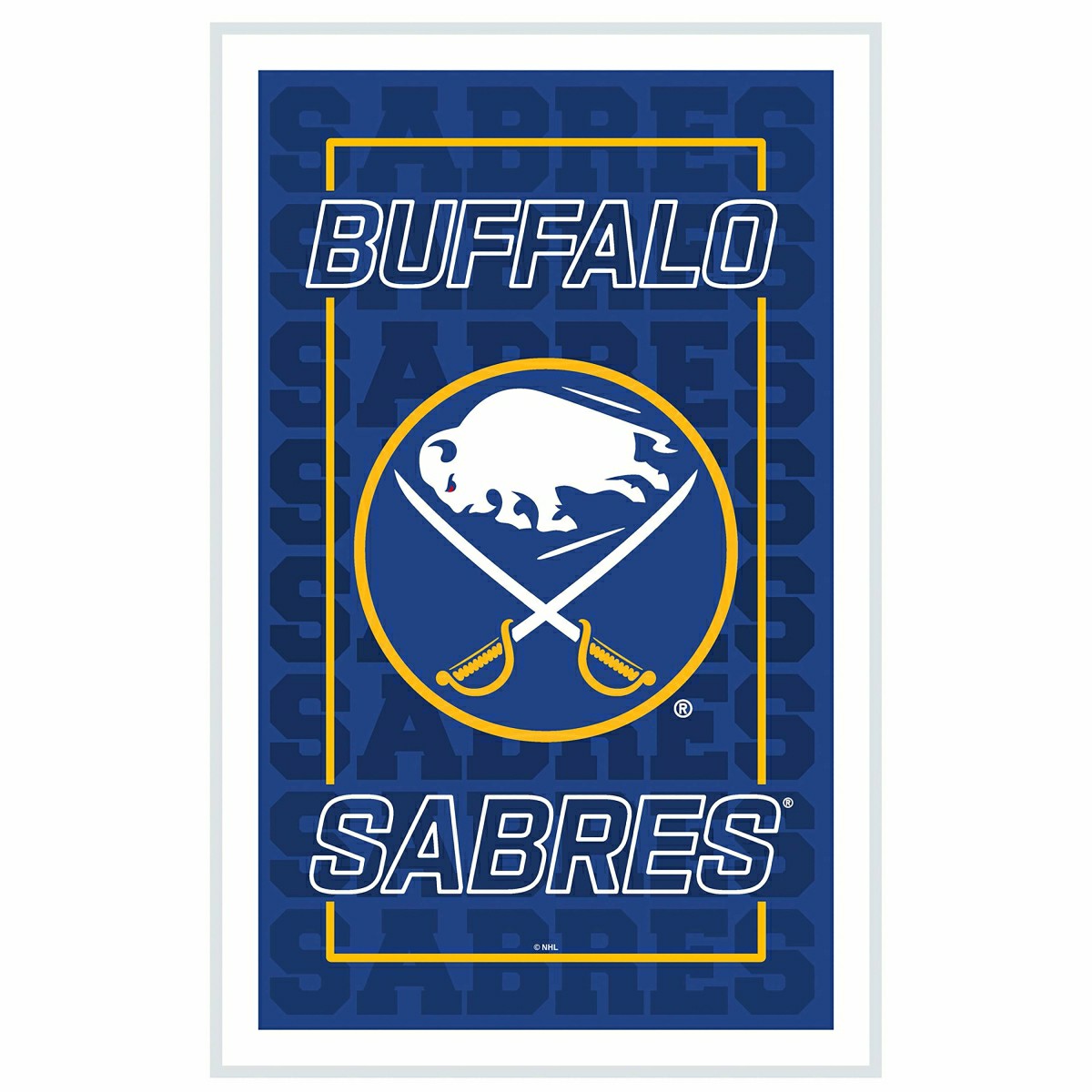 22"H x 14"L NeoLite Wall Decor, Rectangle, Buffalo Sabres, NHL, Home