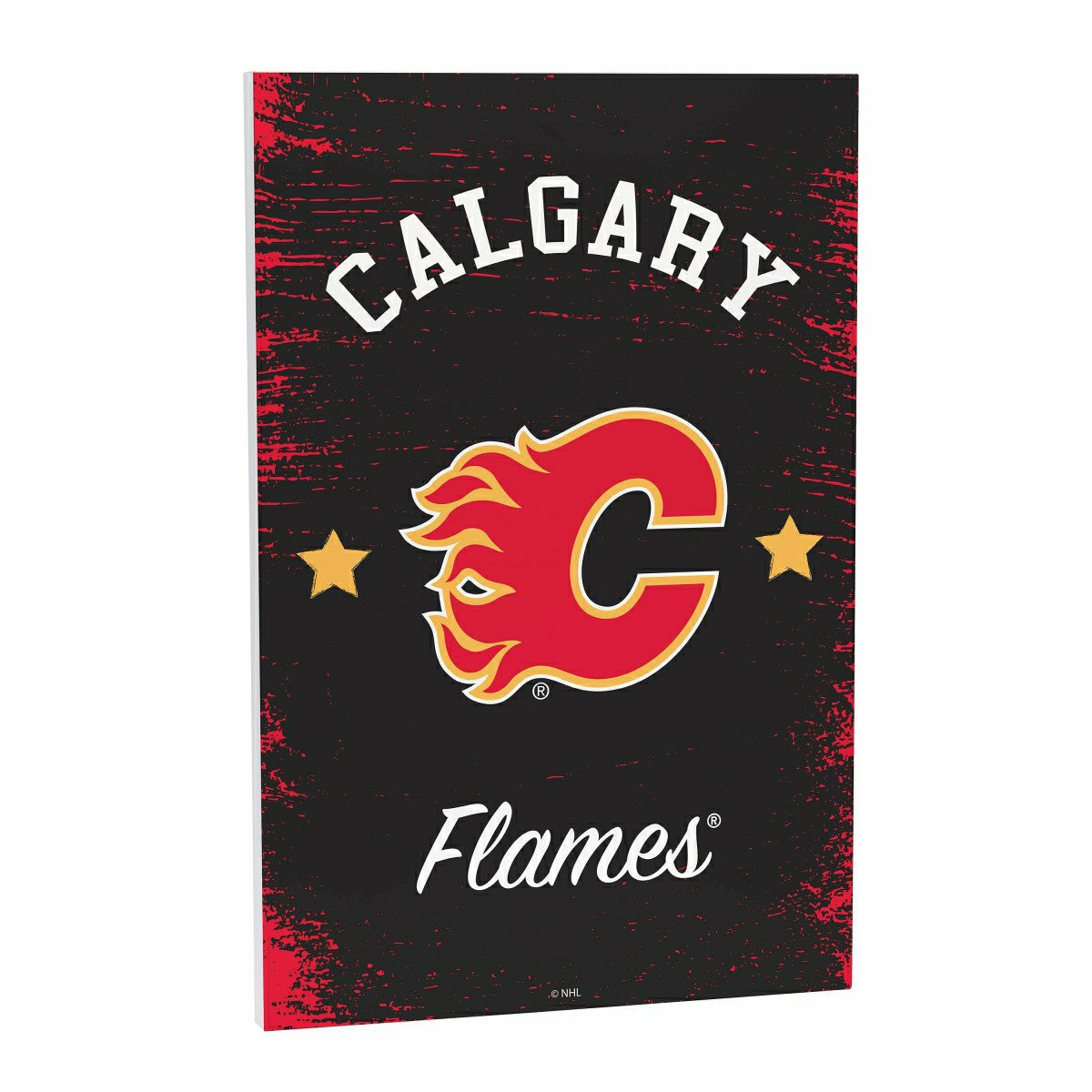 Calgary Flames Wood Wall Sign, 16x24, NHL, Home