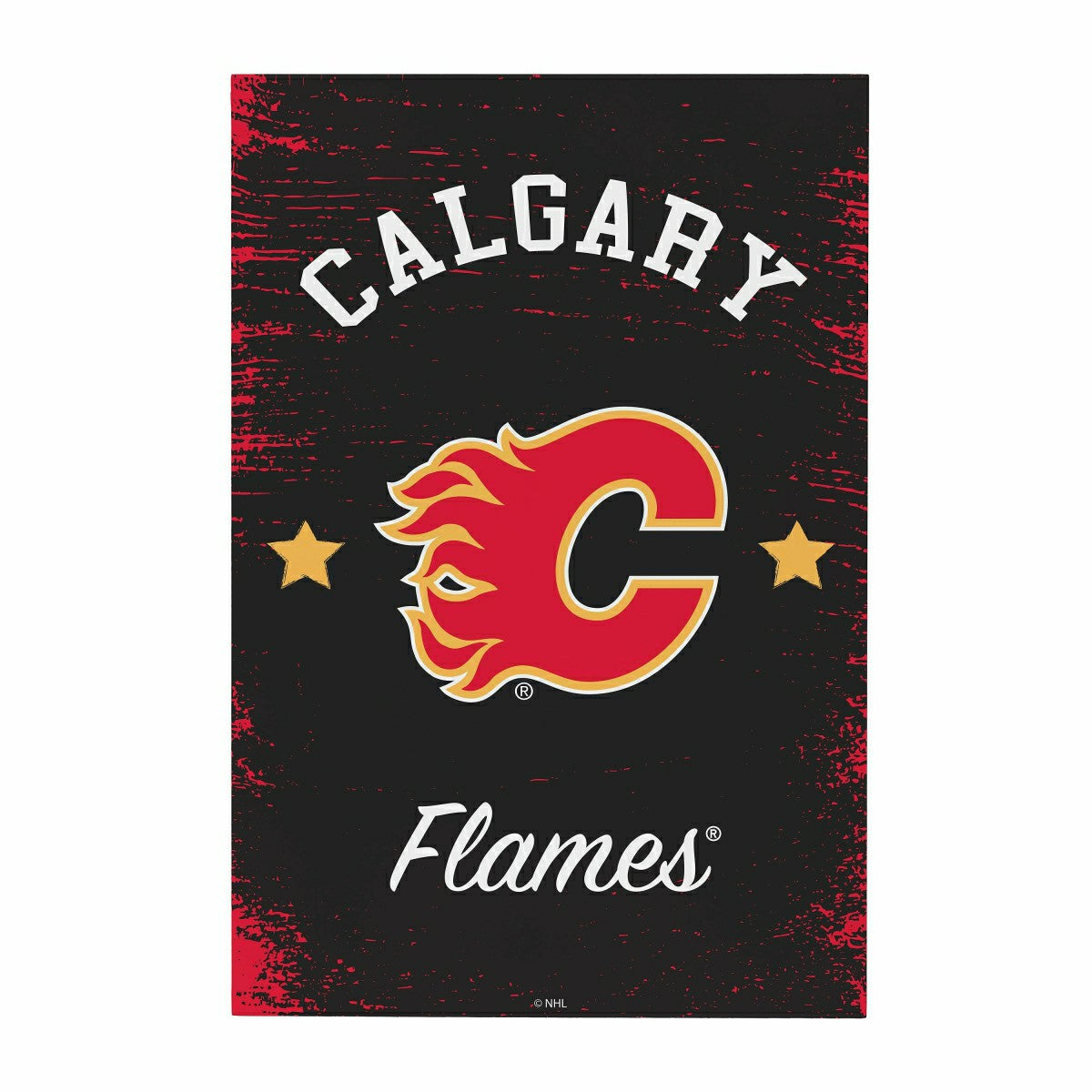 Calgary Flames Wood Wall Sign, 16x24, NHL, Home