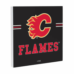 Calgary Flames Wood Wall Sign, 12x12, NHL, Home