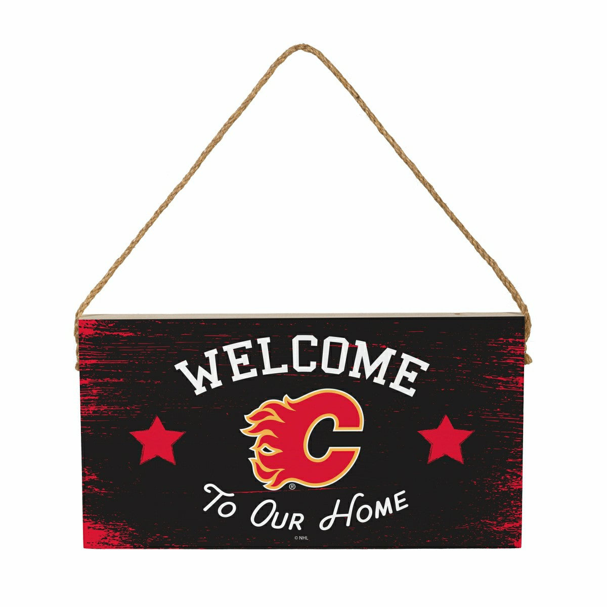Calgary Flames Wood Wall Sign, 6x11, NHL, Home