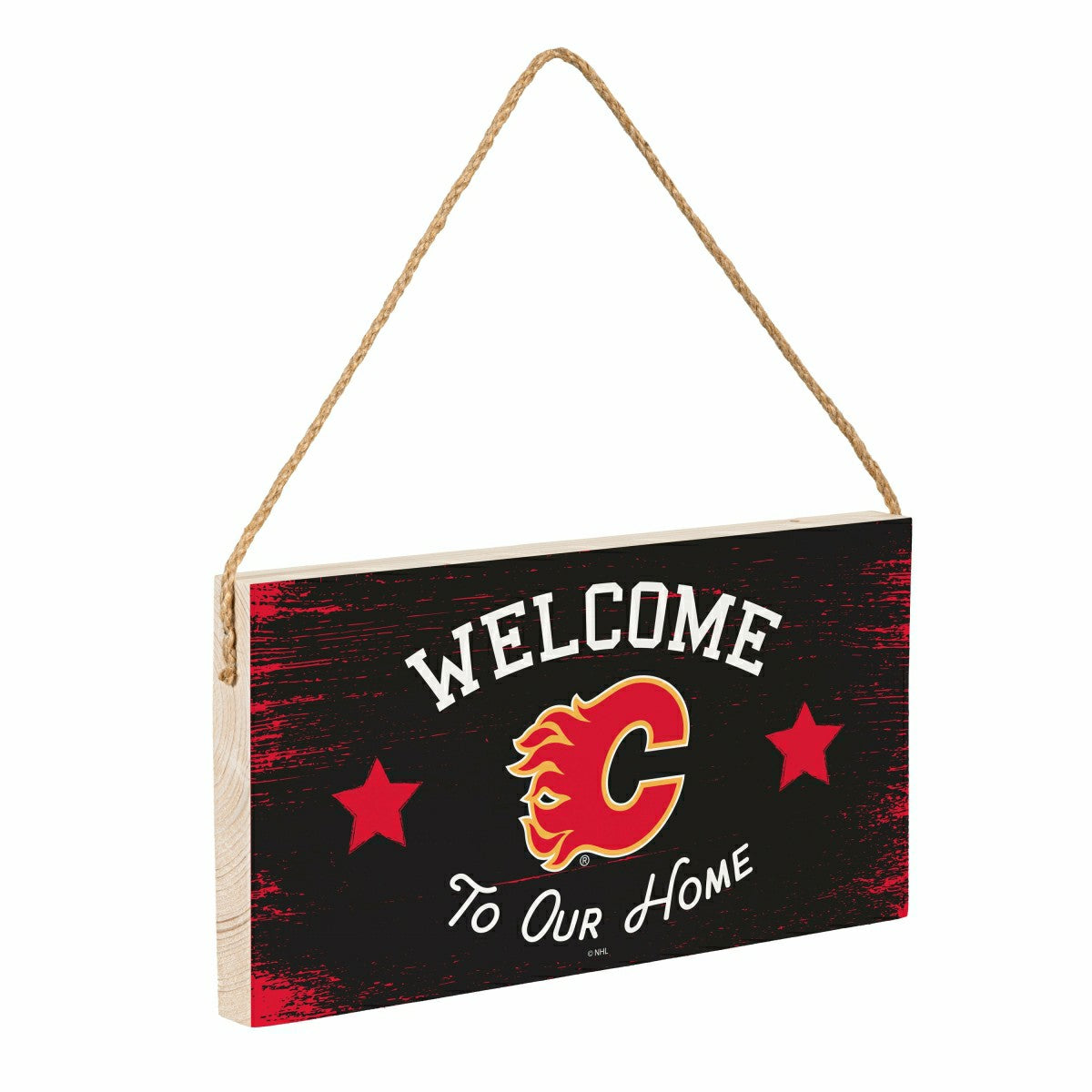 Calgary Flames Wood Wall Sign, 6x11, NHL, Home