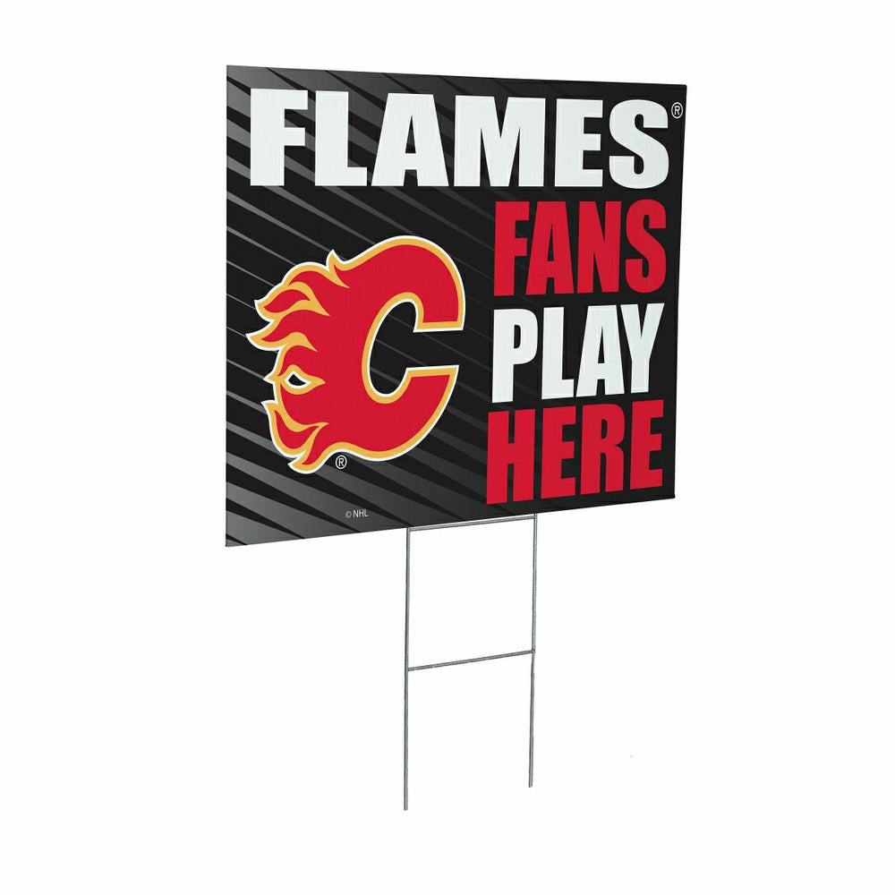 Calgary Flames Coroplast Yard Sign "Fans Play Here", NHL, Home