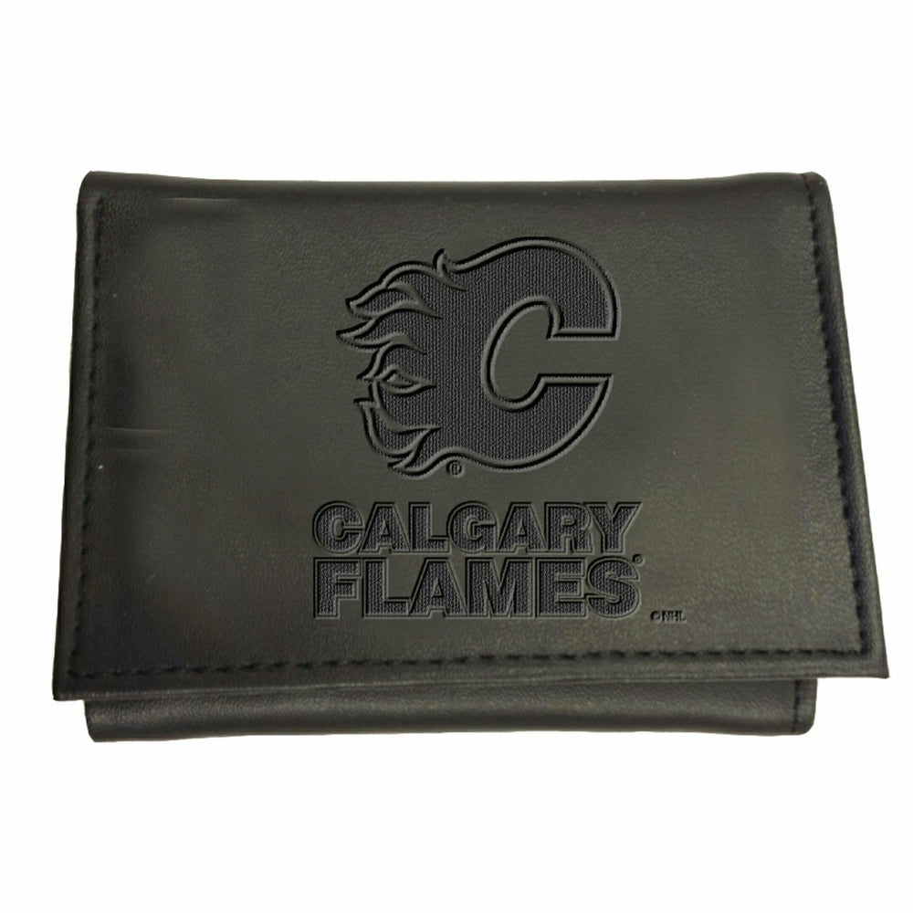 Calgary Flames, Tri-Fold Wallet, Black, NHL, Home