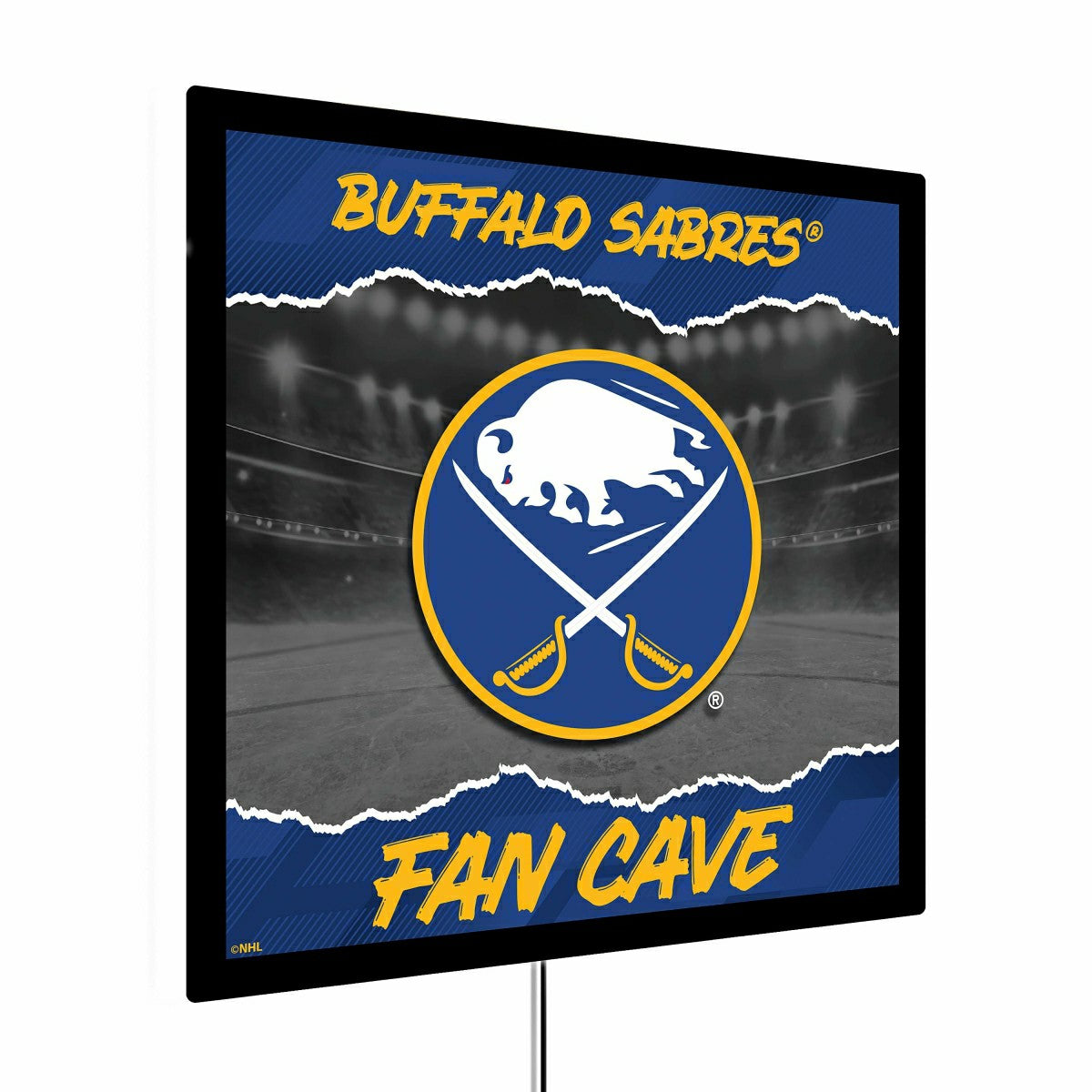 Calgary Flames 23"H x 23"L LED Wall Decor, Edgelite, Square, NHL