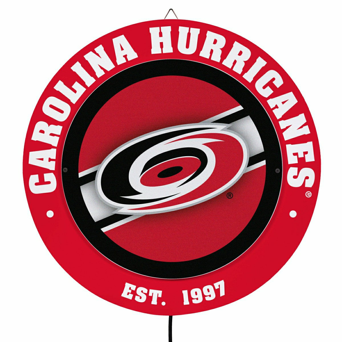 Carolina Hurricanes, Metal Lite, Round, NHL
