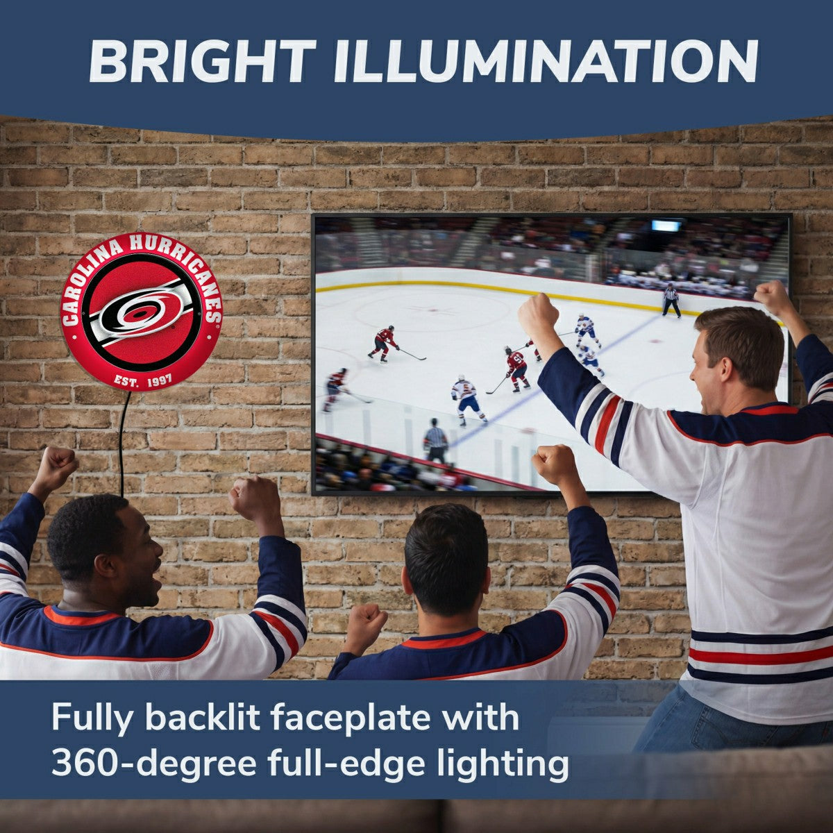 Carolina Hurricanes, Metal Lite, Round, NHL
