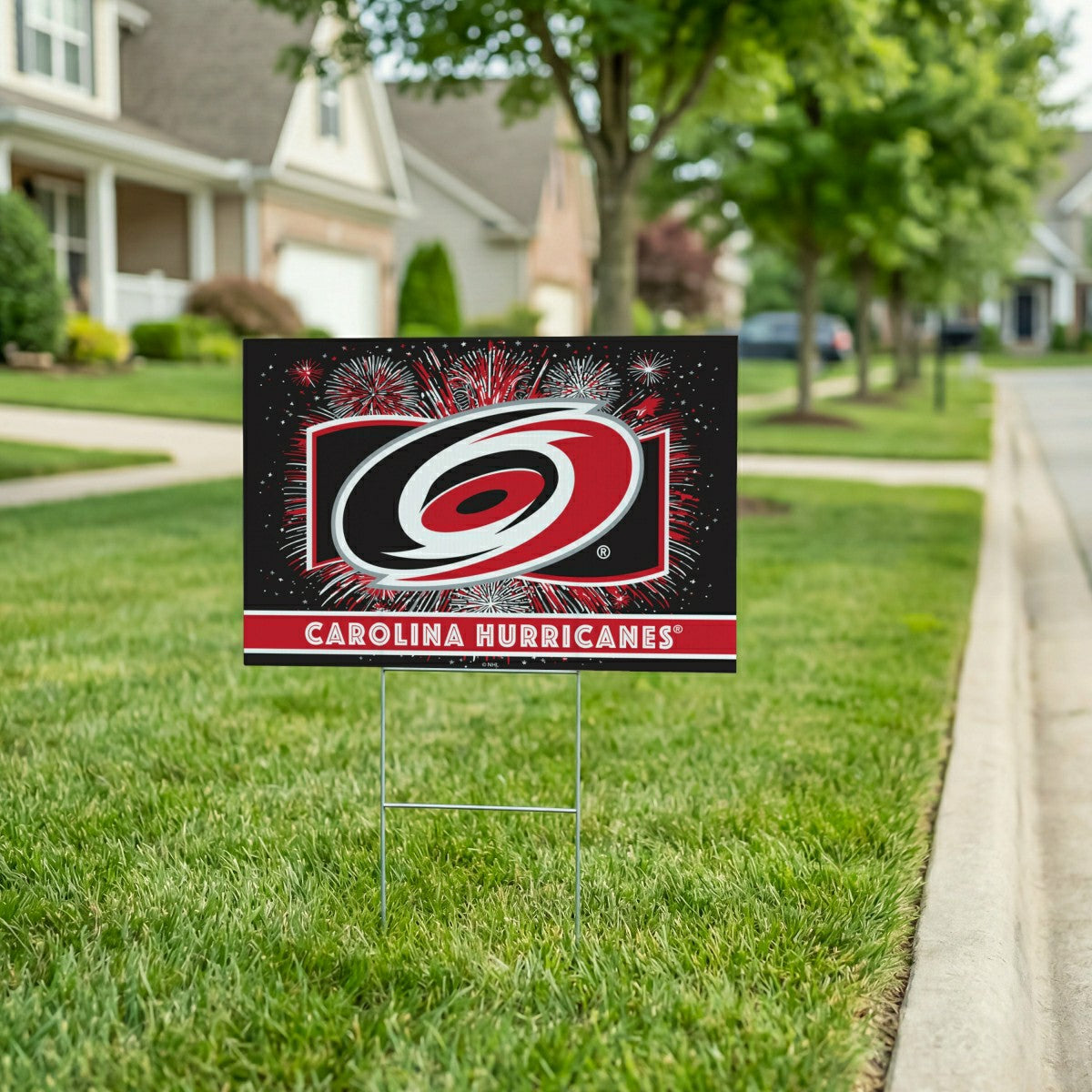 Carolina Hurricanes Yard Sign, Patriotic, NHL, Home
