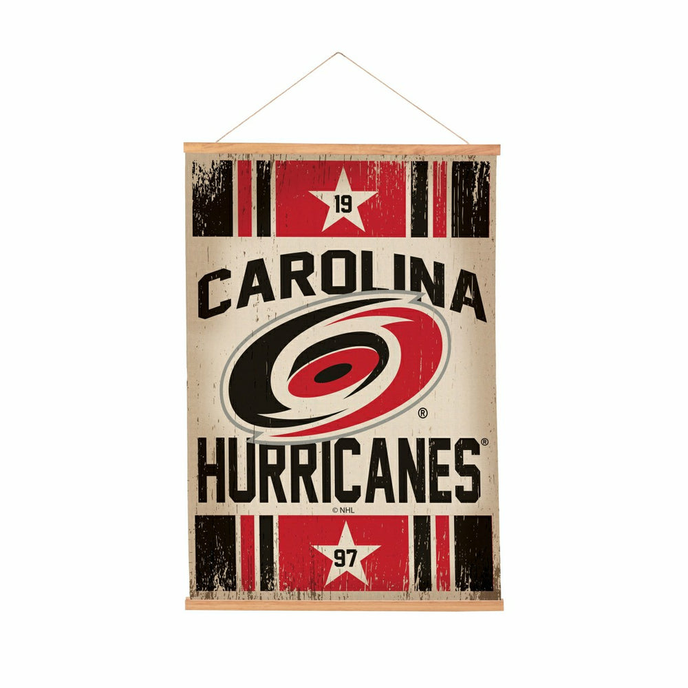 Carolina Hurricanes, Canvas Wall Tapestry, Medium, 36x24, NHL, Home