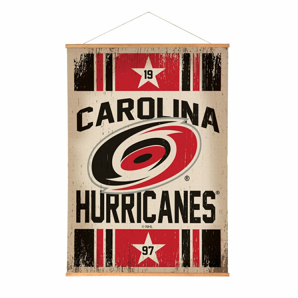 Carolina Hurricanes, Canvas Wall Tapestry, Large, 54x36, NHL, Home