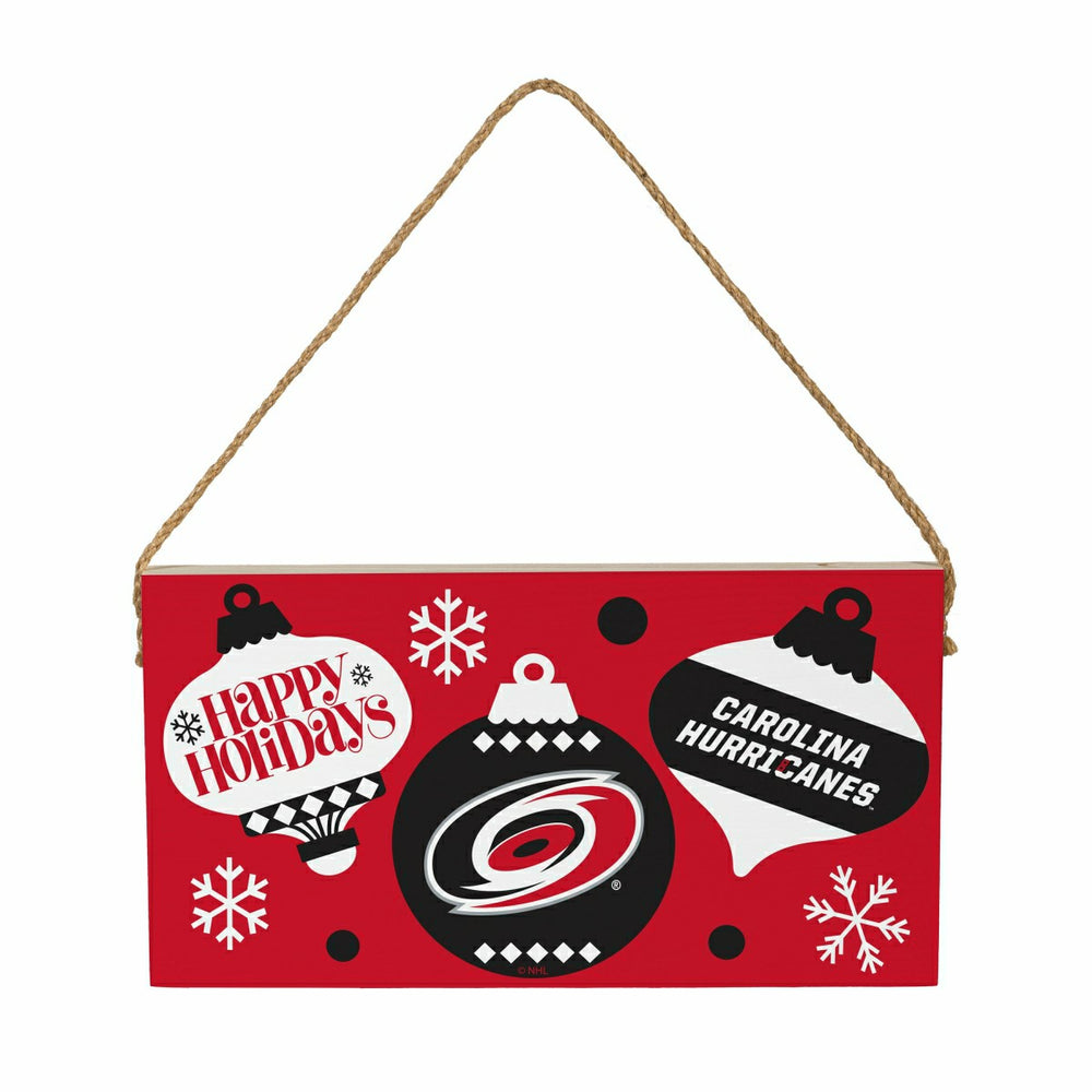 Carolina Hurricanes Holiday Wood Wall Sign, 6x11, NHL, Home