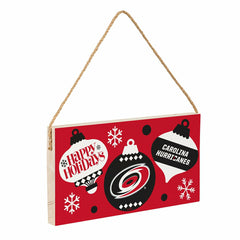 Carolina Hurricanes Holiday Wood Wall Sign, 6x11, NHL, Home