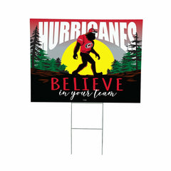 Carolina Hurricanes Yard Sign, Bigfoot, NHL, Home