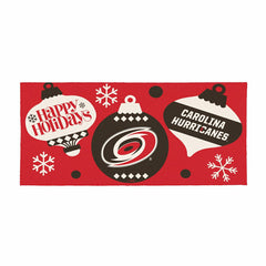 Carolina Hurricanes Holiday Flocked Coir Sassafras Switch Mat, 22"x10", NHL