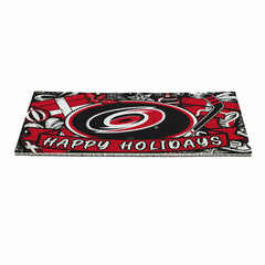 Carolina Hurricanes Holiday PVC Mat, 28"x16", NHL