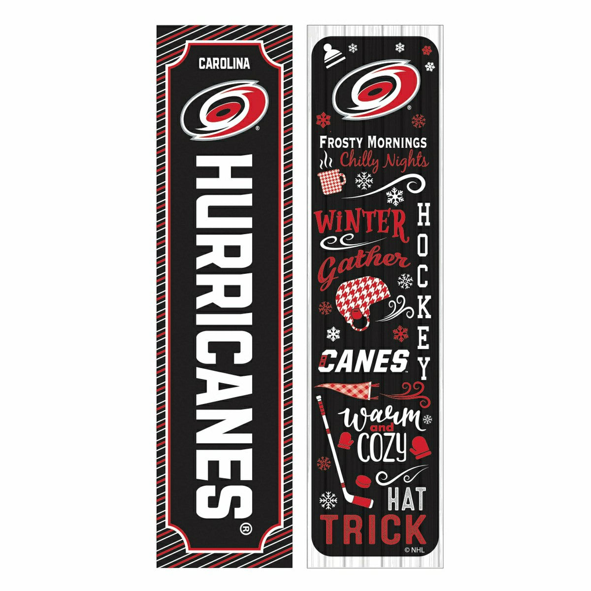 Carolina Hurricanes 46" Double Sided Leaner, Winter Seasonal, NHL, Home