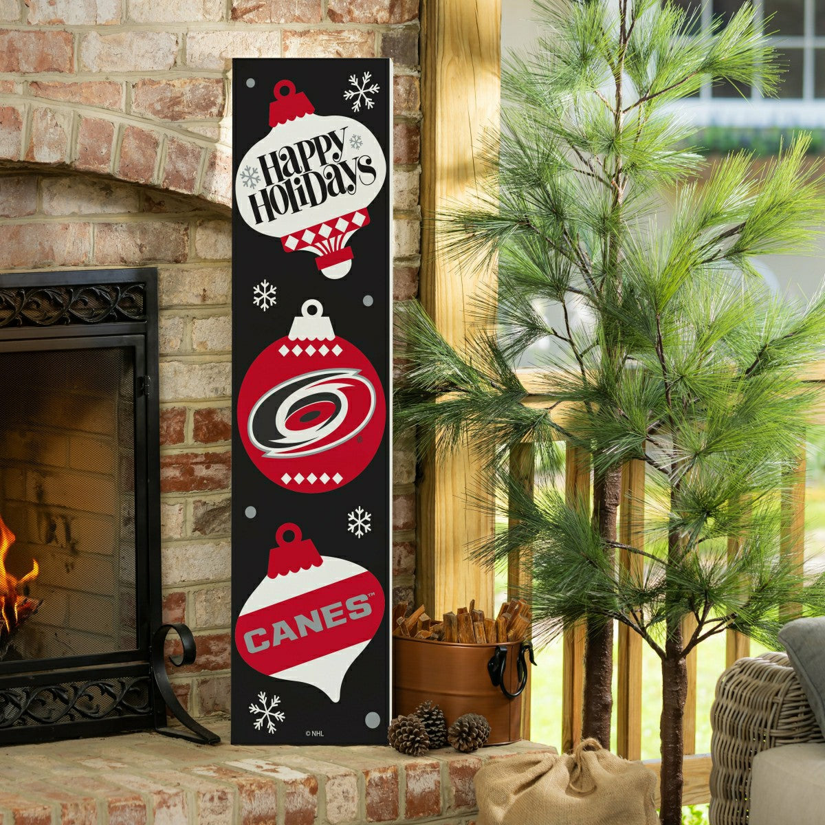 Carolina Hurricanes 47" Double Sided Leaner, Christmas, NHL, Home