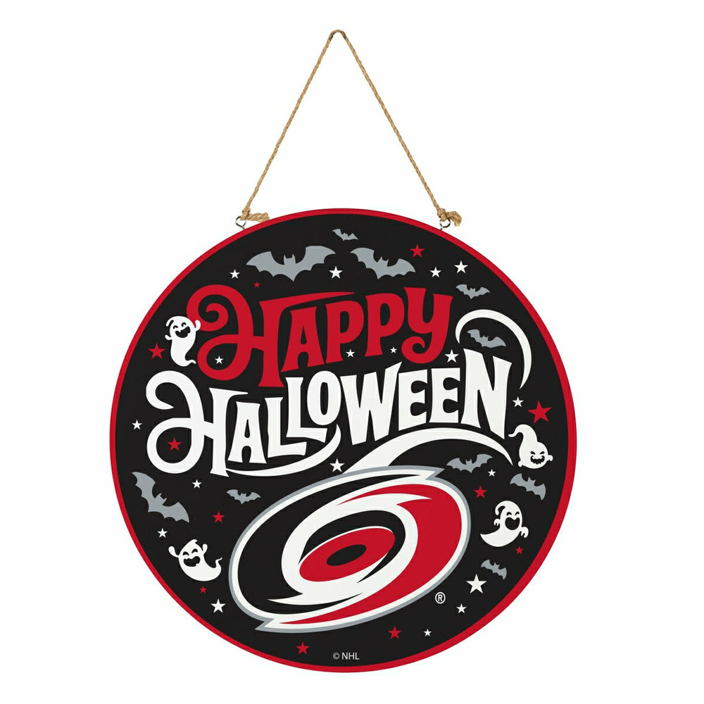 Carolina Hurricanes Halloween Round Door Décor with Hanging Rope, 18x1, NHL, Home