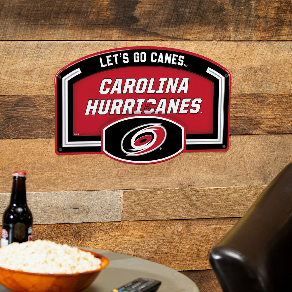 Carolina Hurricanes USA Embossed Steel Wall Sign, 11" x 17", NHL, Home