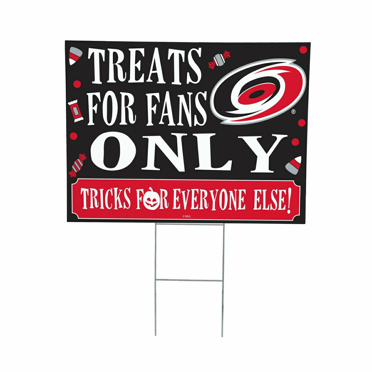 Carolina Hurricanes Yard Sign, Halloween Treats for Fans, NHL, Home
