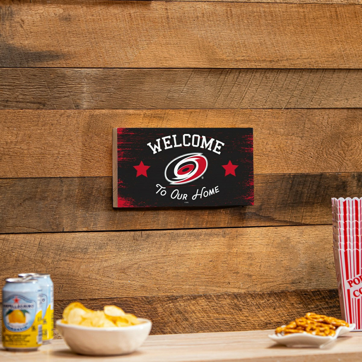 Carolina Hurricanes Wood Wall Sign, 6x11, NHL, Home