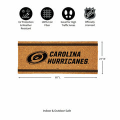Carolina Hurricanes Extra Large One Color Coir Mat, 60"x24", NHL