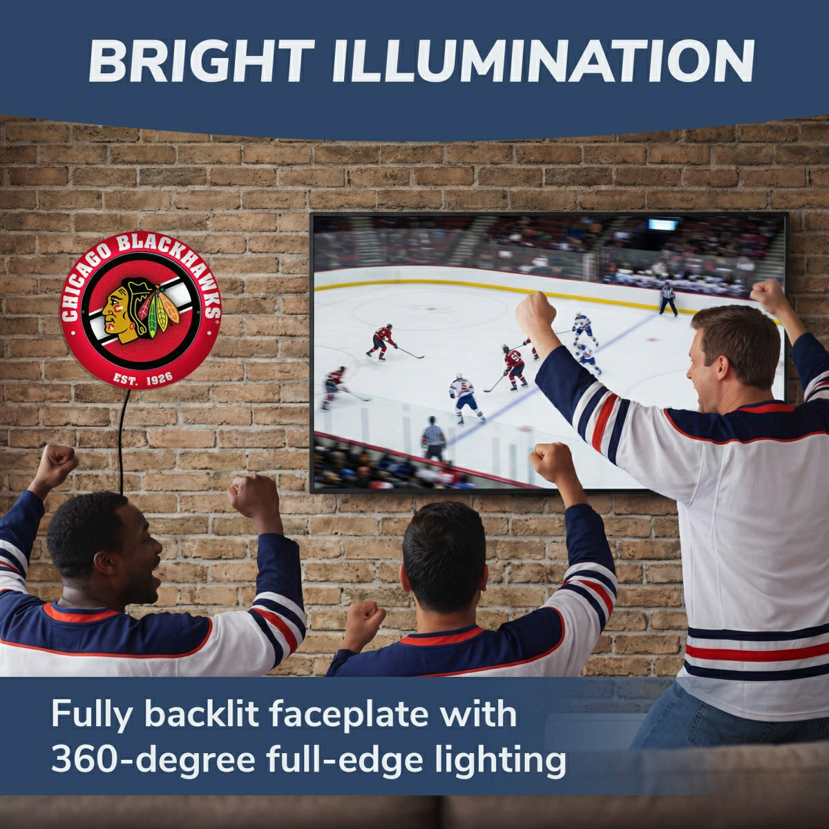 Chicago Blackhawks, Metal Lite, Round, NHL