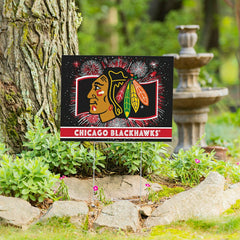 Chicago Blackhawks Yard Sign, Patriotic, NHL, Home