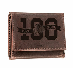 Chicago Blackhawks, 100 Anniversary Wallet, Tri-fold, Brown, NHL, Home