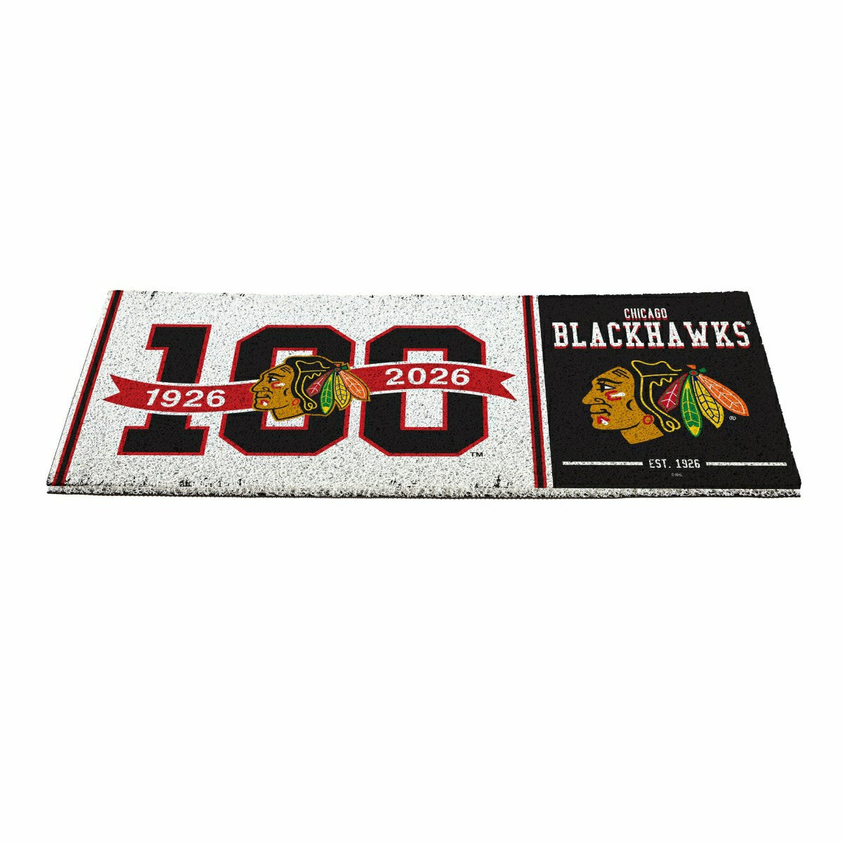 Chicago Blackhawks, 100 Anniversary Turf Mat, Color, NHL