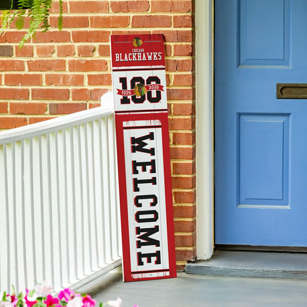 Chicago Blackhawks, 100 Anniversary Porch Leaner, 46", NHL, Home