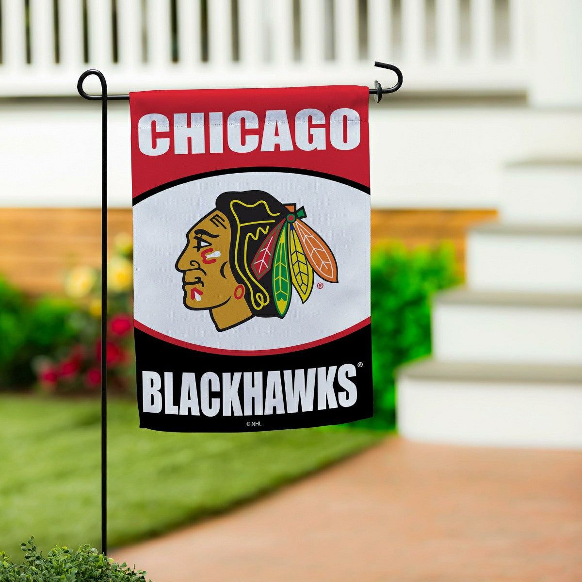 Chicago Blackhawks Suede Garden Flag, NHL