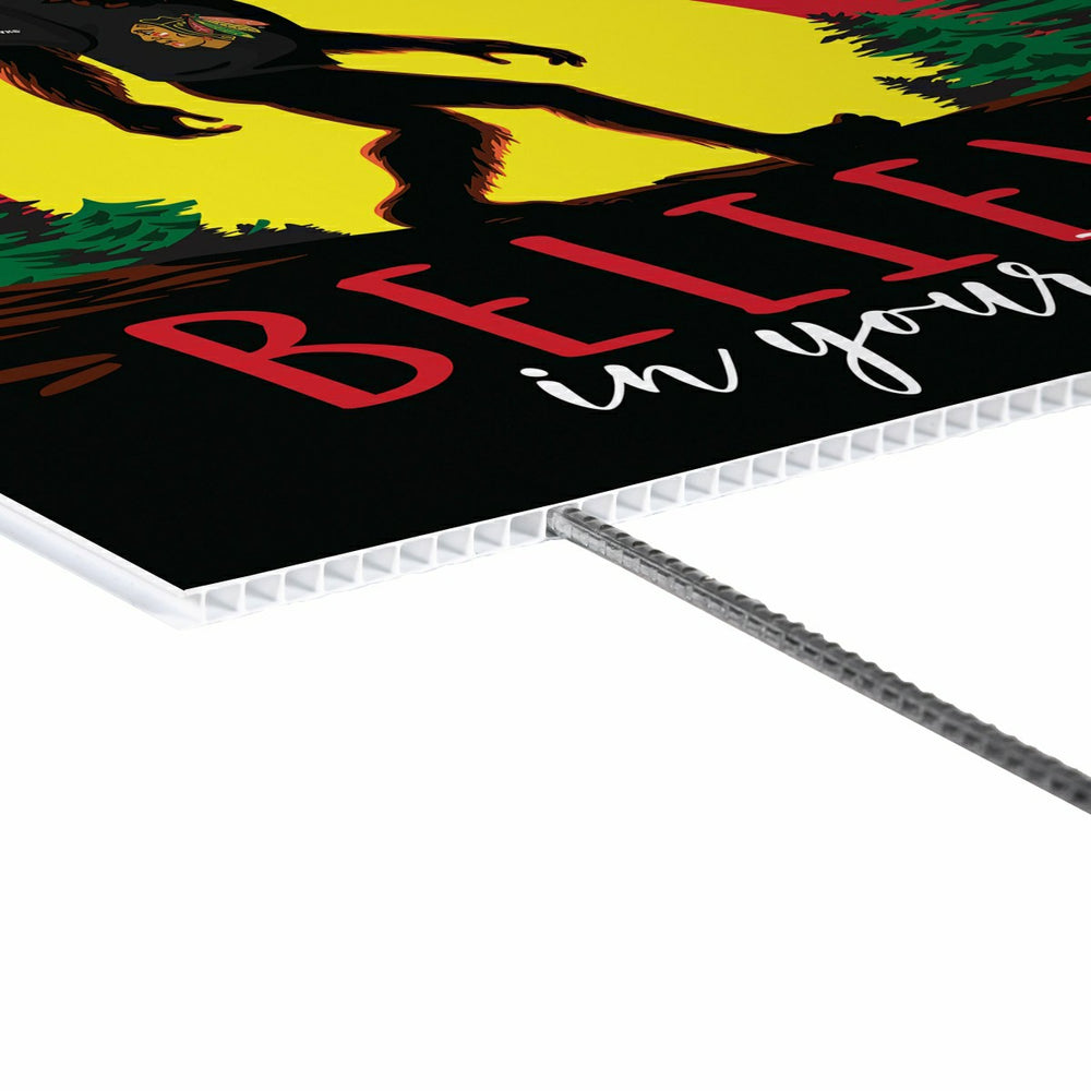 Chicago Blackhawks Yard Sign, Bigfoot, NHL, Home
