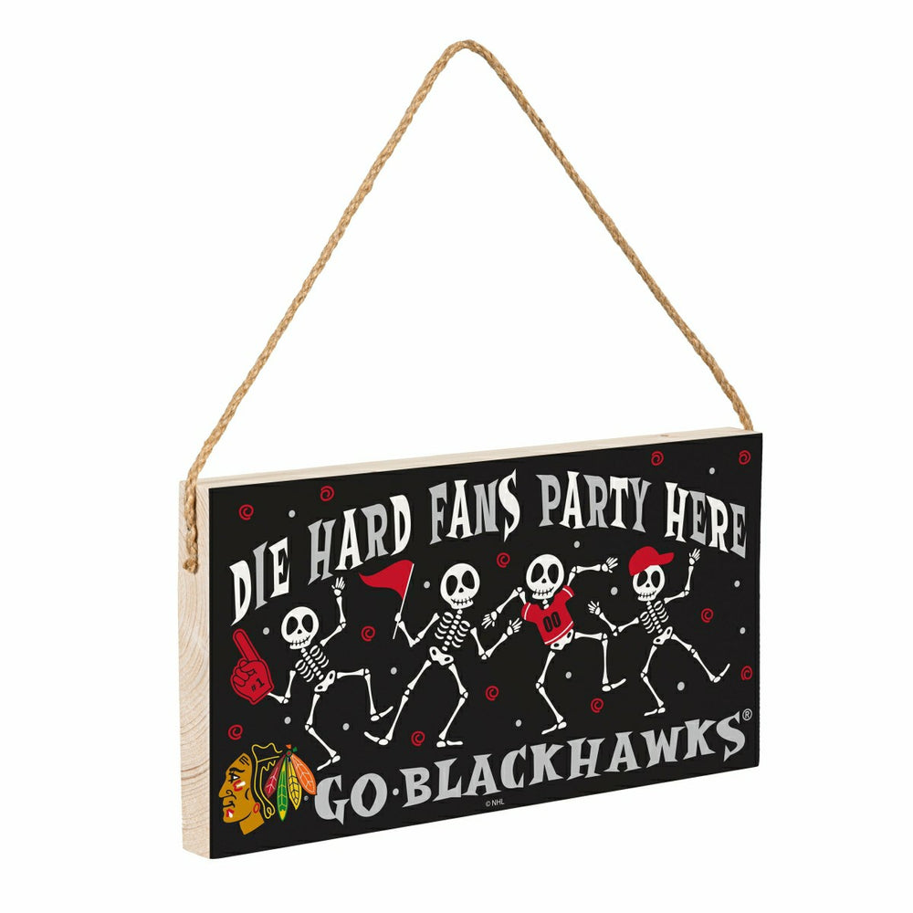 Chicago Blackhawks Halloween Wood Wall Sign, 6x11, NHL, Home