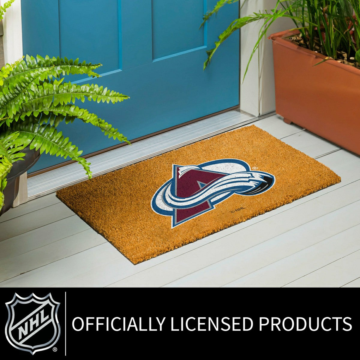 Coir Mat, 16"x28", Colorado Avalanche, NHL